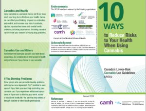 10 ways to reduce risks to your health when using cannabis