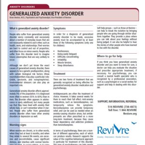Generalized anxiety disorders