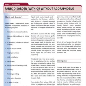 Panic disorder (with or without agoraphobia)